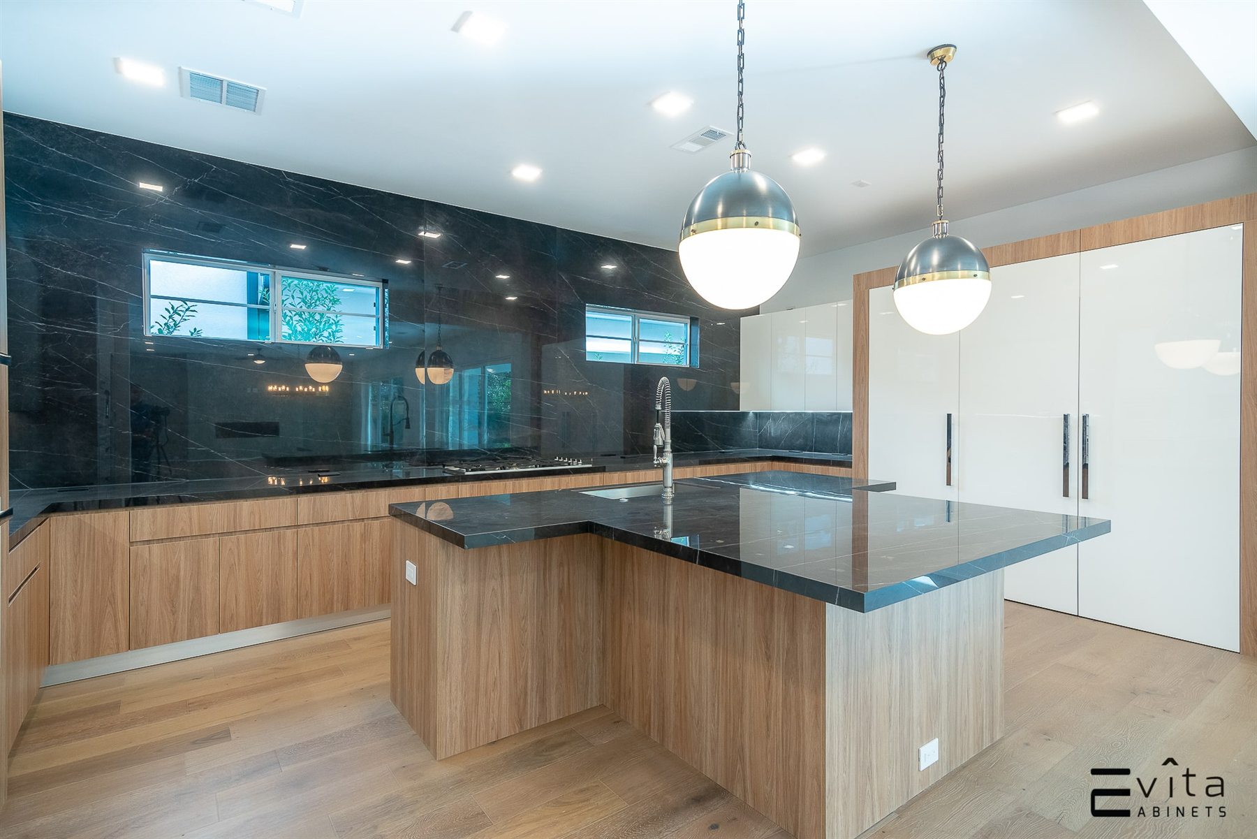 Memorial Drive Blue Dark Trim Kitchen
